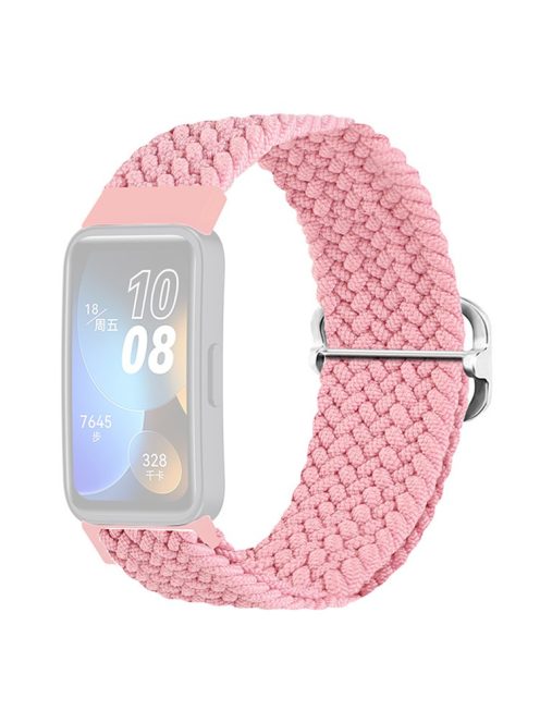 KALEBOL KLB-BZNL-001 For Huawei Band 8 / Band 8 NFC / Band 9 / Band 9 NFC Strap Adjustable Braided Nylon Watch Band - Pink