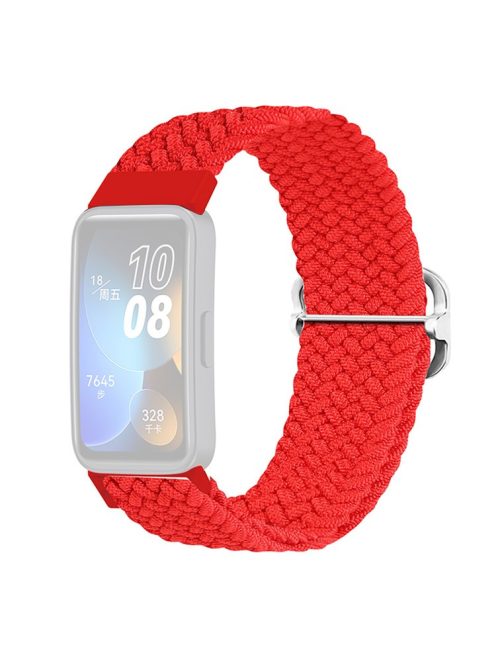 KALEBOL KLB-BZNL-001 For Huawei Band 8 / Band 8 NFC / Band 9 / Band 9 NFC Strap Adjustable Braided Nylon Watch Band - Red