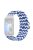 KALEBOL KLB-BZNL-001 For Huawei Band 8 / Band 8 NFC / Band 9 / Band 9 NFC Strap Adjustable Braided Nylon Watch Band - Wave / Blue+White