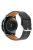 KALEBOL KLB-KCPU-001 For Samsung Galaxy Watch 46mm / Huawei Watch 4 Pro 22mm Smart Watch Band PU Leather Wrist Strap - Black