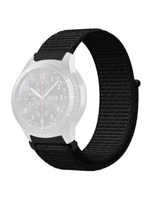 KALEBOL KLB-NLHH-001 For Samsung Galaxy Watch3 45mm / Huawei Watch GT4 46mm Watchband 22mm Nylon Wrist Strap - Black