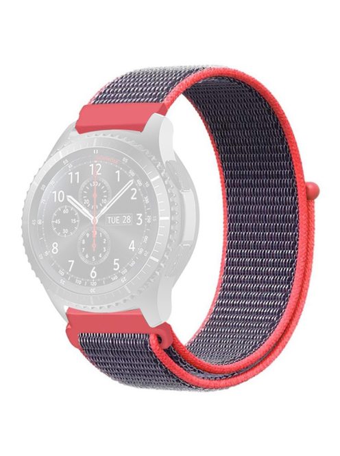 KALEBOL KLB-NLHH-001 For Samsung Galaxy Watch3 45mm / Huawei Watch GT4 46mm Watchband 22mm Nylon Wrist Strap - Bright Pink