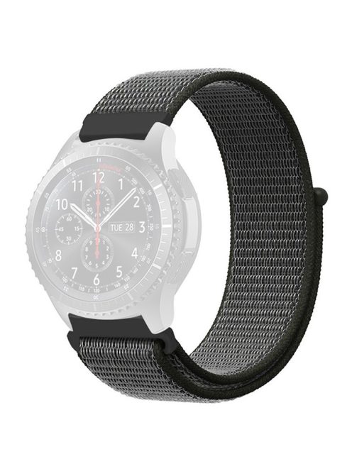 KALEBOL KLB-NLHH-001 For Samsung Galaxy Watch3 45mm / Huawei Watch GT4 46mm Watchband 22mm Nylon Wrist Strap - Dark Olive Green