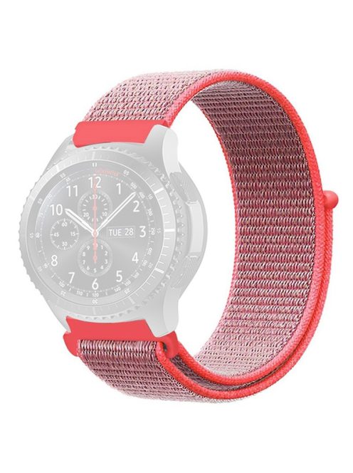 KALEBOL KLB-NLHH-001 For Samsung Galaxy Watch3 45mm / Huawei Watch GT4 46mm Watchband 22mm Nylon Wrist Strap - Deep Pink