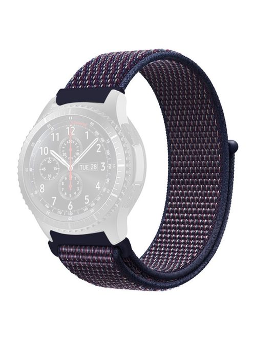 KALEBOL KLB-NLHH-001 For Samsung Galaxy Watch3 45mm / Huawei Watch GT4 46mm Watchband 22mm Nylon Wrist Strap - Indigo Blue