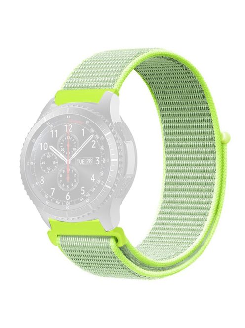 KALEBOL KLB-NLHH-001 For Samsung Galaxy Watch3 45mm / Huawei Watch GT4 46mm Watchband 22mm Nylon Wrist Strap - Light Yellow