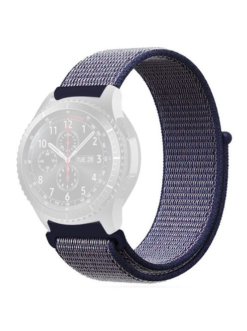 KALEBOL KLB-NLHH-001 For Samsung Galaxy Watch3 45mm / Huawei Watch GT4 46mm Watchband 22mm Nylon Wrist Strap - Midnight Blue