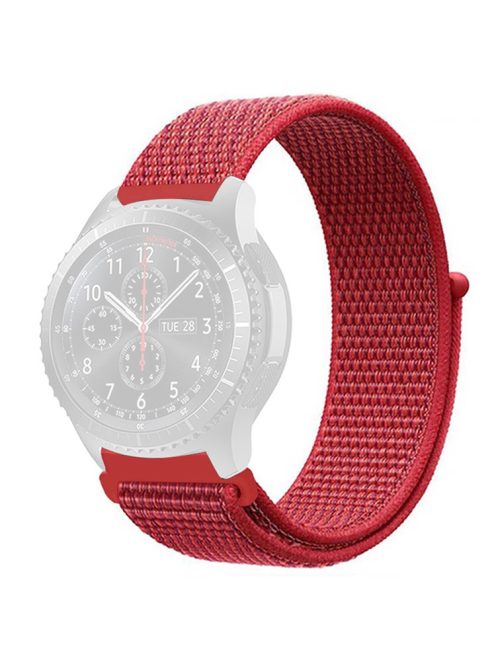 KALEBOL KLB-NLHH-001 For Samsung Galaxy Watch3 45mm / Huawei Watch GT4 46mm Watchband 22mm Nylon Wrist Strap - Red