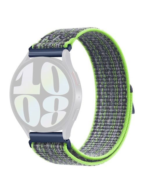 KALEBOL KLB-NLHH-002 For Samsung Galaxy Watch3 45mm / Huawei Watch GT4 46mm Nylon Band 22mm Watch Strap - Bright Green+Blue