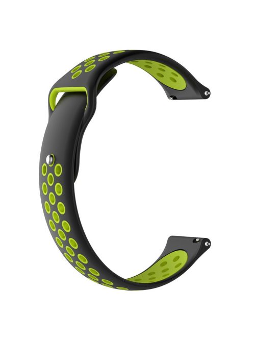 KALEBOL KLB-SSGJ-004 For Samsung Gear S3 Classic / Gear S3 Frontier / Huawei Watch 4 Silicone Wrist Strap - Black+Lime