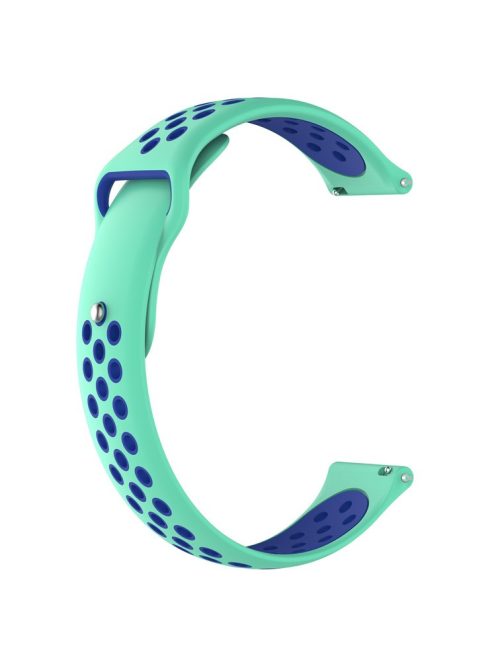 KALEBOL KLB-SSGJ-004 For Samsung Gear S3 Classic / Gear S3 Frontier / Huawei Watch 4 Silicone Wrist Strap - Teal Green+Blue