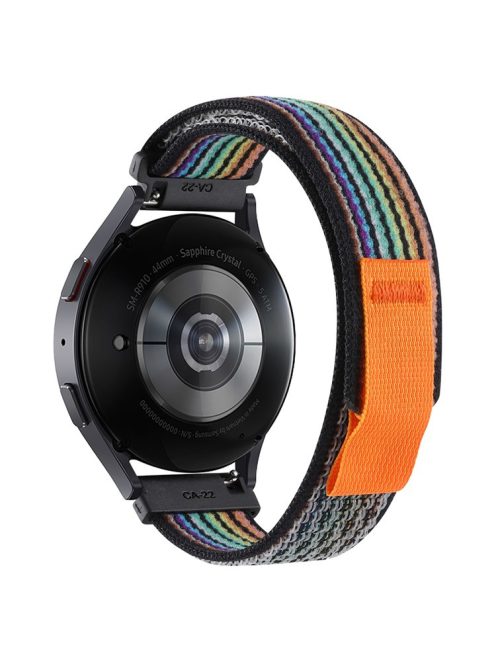 KALEBOL KLB-YJNLHH-001 for Samsung Galaxy Watch3 45mm / Huawei Watch GT4 46mm Wristband Sport Strap 22mm - Black Rainbow