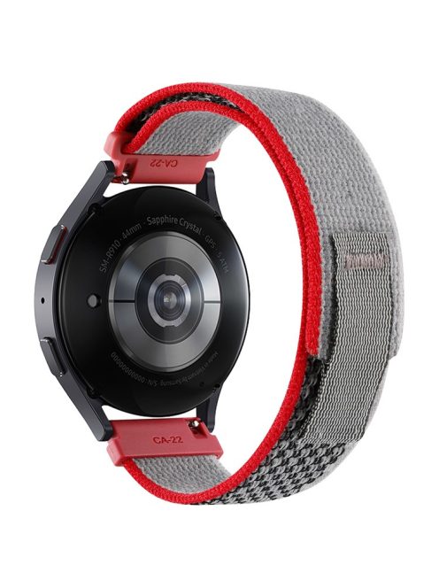 KALEBOL KLB-YJNLHH-001 for Samsung Galaxy Watch3 45mm / Huawei Watch GT4 46mm Wristband Sport Strap 22mm - Red+Grey