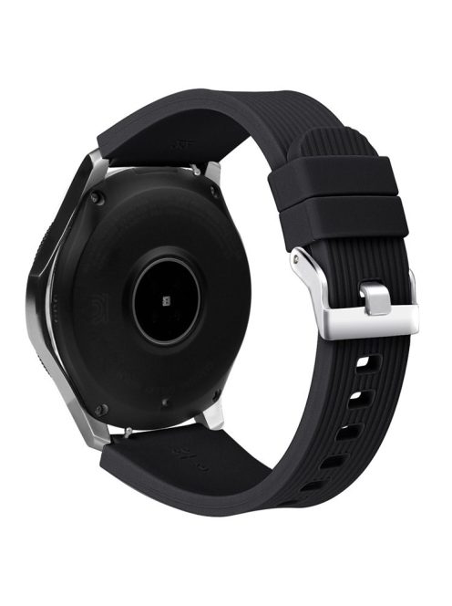 L Size 22mm Silicone Strap for Samsung Galaxy Watch Active / Galaxy Watch 46mm / Huawei Watch GT 2 Smartwatch Band - Black