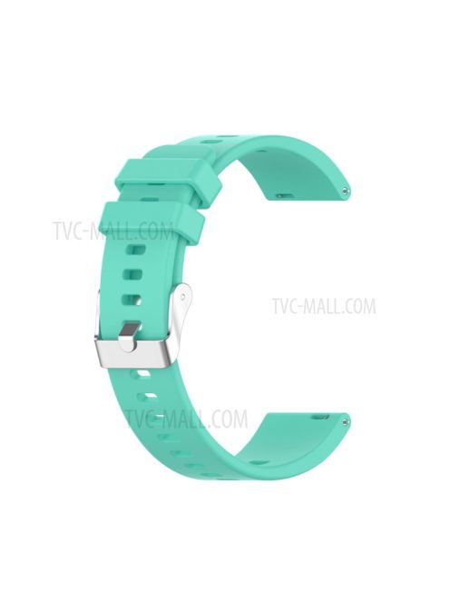 Metal Buckle Soft Silicone Watch Band Strap Replacement for Huawei Honor ES Watch - Cyan