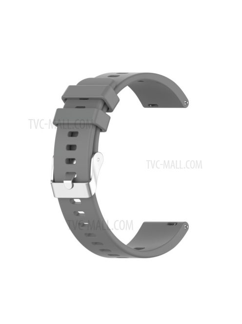 Metal Buckle Soft Silicone Watch Band Strap Replacement for Huawei Honor ES Watch - Grey