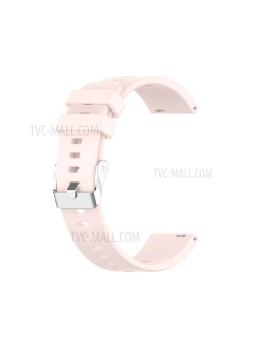 Metal Buckle Soft Silicone Watch Band Strap Replacement for Huawei Honor ES Watch - Pink