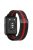 Metal Smart Watch Strap for Huawei Watch Fit 2 Adjustable Milanese Watchband Replacement Part - Black / Red