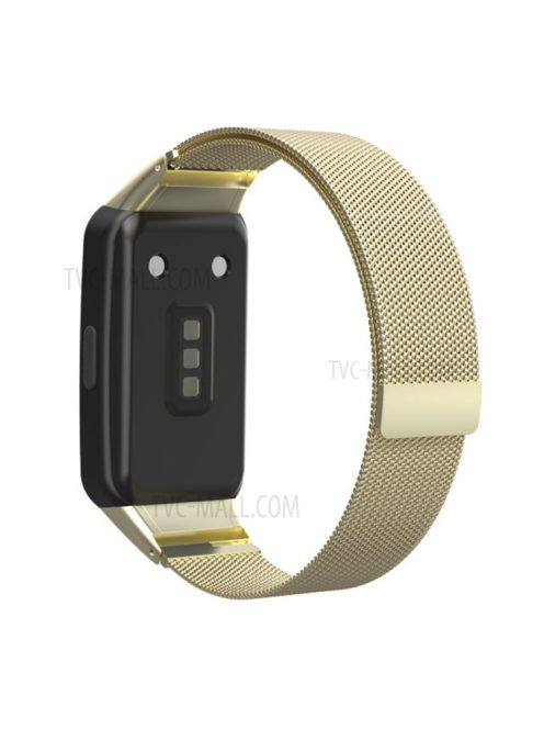 Milanese Stainless Steel Smart Watch Strap Wristwatch Band Belt for Huawei Honor 6/Huawei Band 6 - Gold