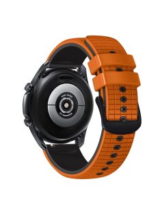   Quick Release Watch Band For Huawei Watch Buds / GT3 SE / GT3 Pro , Grids Texture 22mm Dual-color Silicone Straps - Orange / Black