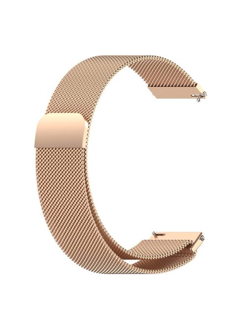 Replacement Milanese Stainless Steel Mesh Strap Smart Watch Band 22mm for Huawei Watch 3/Watch 3 Pro - Rose Gold