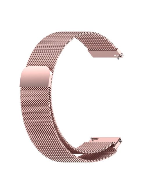 Replacement Milanese Stainless Steel Mesh Strap Smart Watch Band 22mm for Huawei Watch 3/Watch 3 Pro - Rose Pink