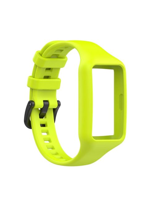 Replacement One-piece Smart Watch Strap Case Silicone Wrist Band for Honor Band 6/Huawei Band 6/Huawei Band 6 pro - Green