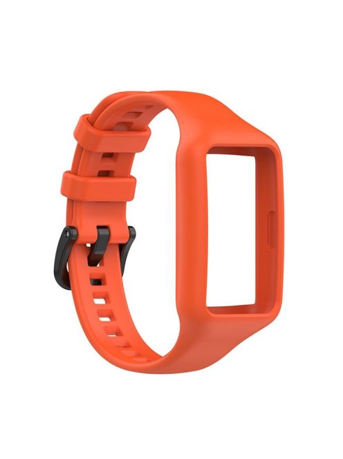 Replacement One-piece Smart Watch Strap Case Silicone Wrist Band for Honor Band 6/Huawei Band 6/Huawei Band 6 pro - Orange