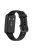 Silicone Smart Watch Band for Huawei Band 7, Solid Color Adjustable Wrist Strap Replacement - Black