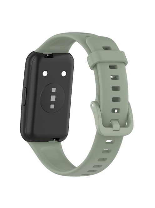 Silicone Smart Watch Band for Huawei Band 7, Solid Color Adjustable Wrist Strap Replacement - Light Green