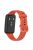 Silicone Smart Watch Band for Huawei Band 7, Solid Color Adjustable Wrist Strap Replacement - Orange Red