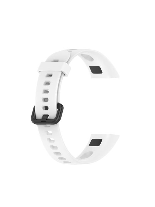 Silicone Smart Watch Strap with Metal Buckle for Huawei Honor 5i/Huawei Watch Band 4 - White