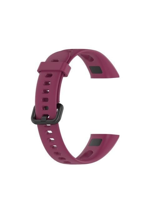 Silicone Smart Watch Strap with Metal Buckle for Huawei Honor 5i/Huawei Watch Band 4 - Wine Red