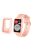 Silicone Watch Band for Huawei Watch Fit, Replacement Adjustable Wrist Strap + Anti-scratch Watch Case - Light Pink