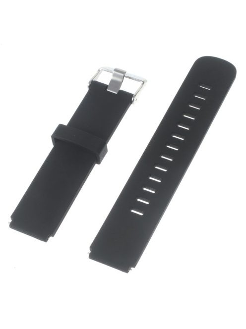 Silicone Watch Band Strap with Steel Buckle for Huawei Watch - Black