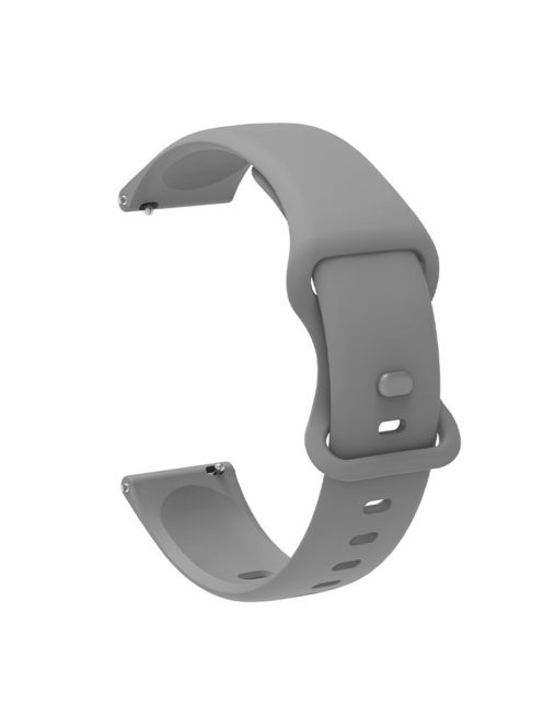 Silicone Watchband Adjustable Wrist Strap 20mm for Samsung Huawei Amazfit Smart Watch - Grey