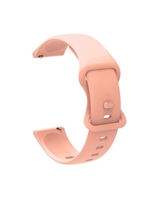 Silicone Watchband Adjustable Wrist Strap 20mm for Samsung Huawei Amazfit Smart Watch - Pink