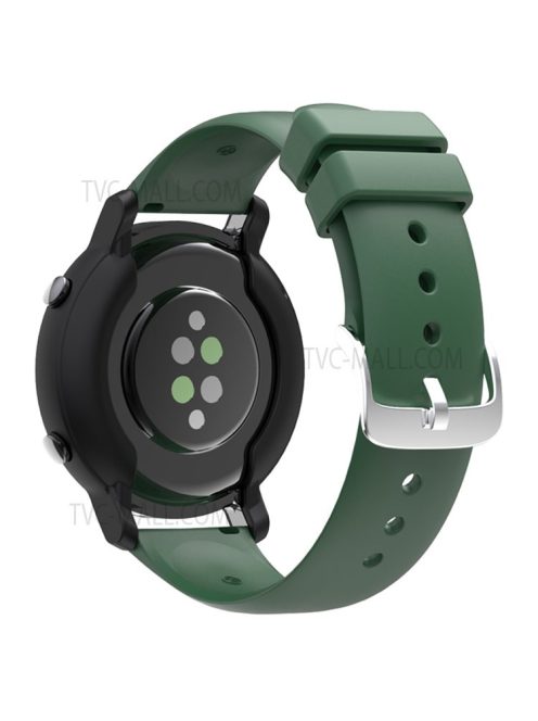 Solid Color Silicone 20mm Watch Strap for Huawei Watch GT2 42mm / Huami Amazfit GTS 3 - Army Green