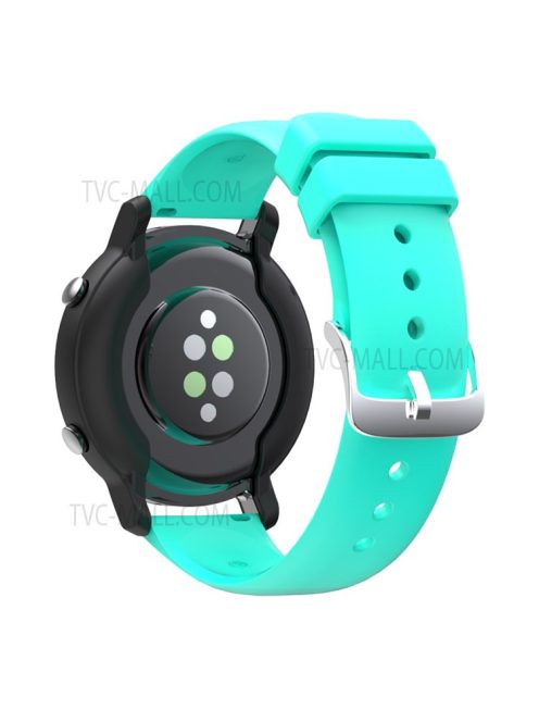 Solid Color Silicone 20mm Watch Strap for Huawei Watch GT2 42mm / Huami Amazfit GTS 3 - Cyan