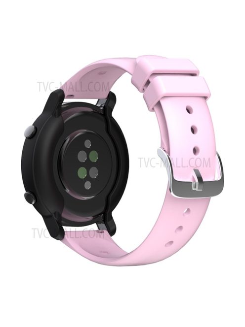 Solid Color Silicone 20mm Watch Strap for Huawei Watch GT2 42mm / Huami Amazfit GTS 3 - Pink