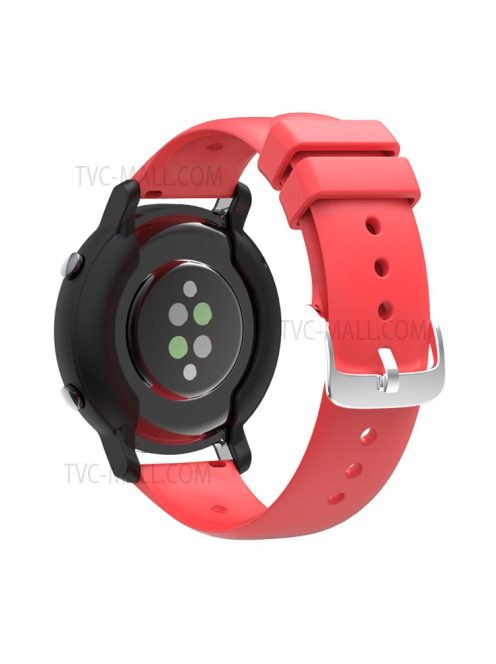 Solid Color Silicone 20mm Watch Strap for Huawei Watch GT2 42mm / Huami Amazfit GTS 3 - Red