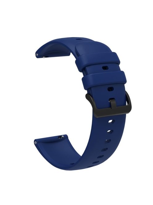 Sporty Waterproof Watch Band Premium Universal Silicone Rubber 22mm Replacement Straps with Black Buckle for Huawei Watch 3 / Samsung Gear S3 Frontier / S3 Classic - Midnight Blue