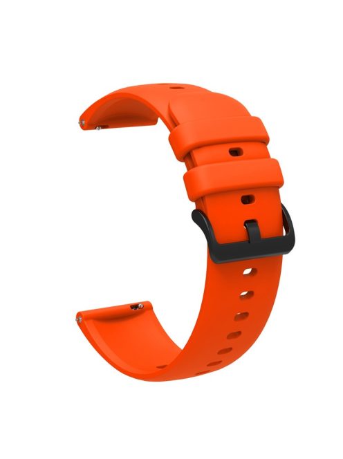 Sporty Waterproof Watch Band Premium Universal Silicone Rubber 22mm Replacement Straps with Black Buckle for Huawei Watch 3 / Samsung Gear S3 Frontier / S3 Classic - Orange