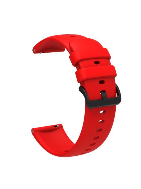 Sporty Waterproof Watch Band Premium Universal Silicone Rubber 22mm Replacement Straps with Black Buckle for Huawei Watch 3 / Samsung Gear S3 Frontier / S3 Classic - Red