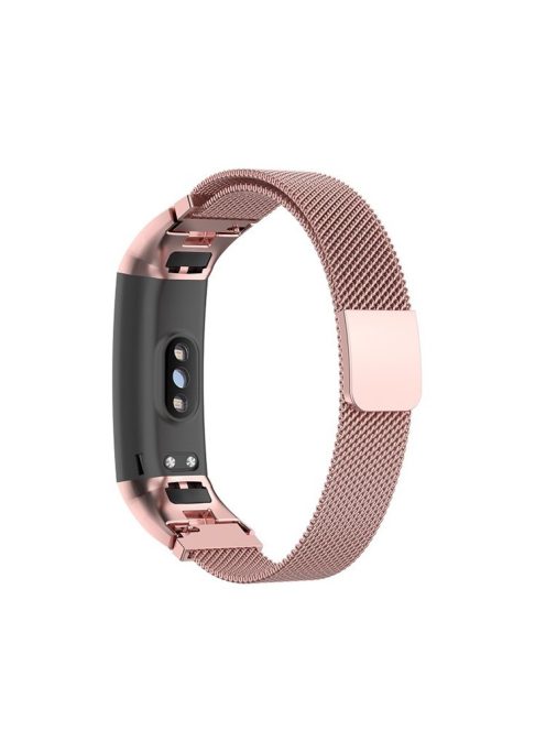 Stainless Steel Milanese Replacement Smart Watch Strap Watchband for Huawei Honor Band 5/4 - Rose Gold