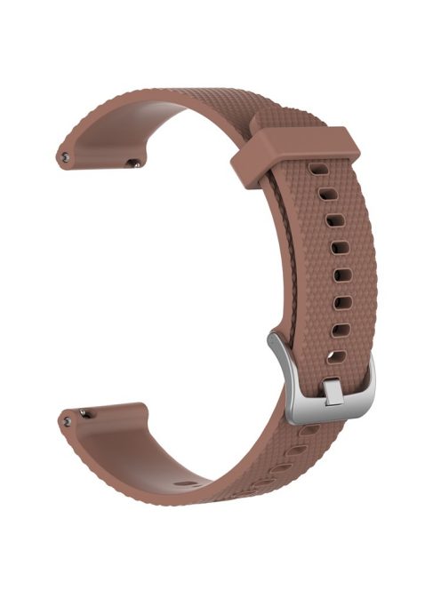 Textured Silicone Watch Band for Huawei Watch GT2 42mm, Size: L - Brown