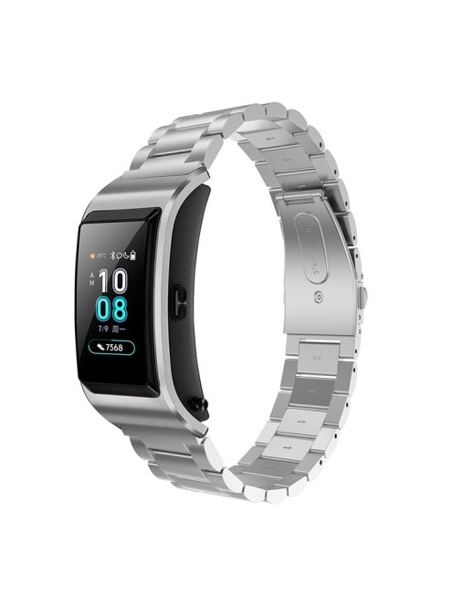 Three Beads Classic Buckle Metal Wristband for Huawei TalkBand B5 - Silver