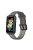 Translucent Smart Watch Band for Huawei Band 7, Soft Silicone Adjustable Wrist Strap Replacement - Transparent Black