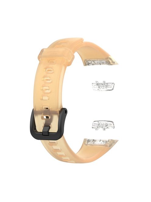 Transparent Waterproof TPU Replacement Strap Watch Bands for Huawei Band 6 / Honor Band 6 - Transparent Orange