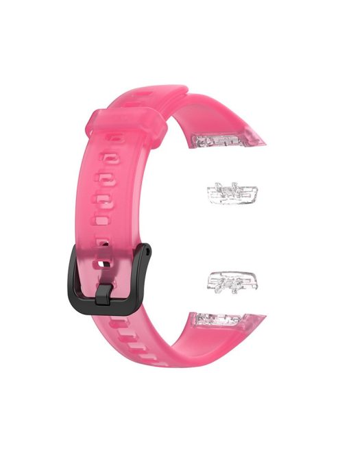 Transparent Waterproof TPU Replacement Strap Watch Bands for Huawei Band 6 / Honor Band 6 - Transparent Rose